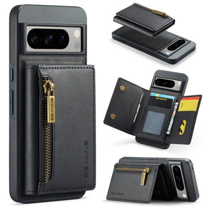 DG.MING M5 Series Zip RFID Multi Card Detachable Leather Phone Case, For Google Pixel 10 Pro XL, For Google Pixel 10 / Pixel 10 Pro, For Google Pixel 9 Pro XL, For Google Pixel 9 / 9 Pro, For Google Pixel 8 Pro, For Google Pixel 8