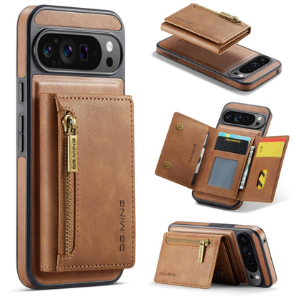 DG.MING M5 Series Zip RFID Multi Card Detachable Leather Phone Case, For Google Pixel 10 Pro XL, For Google Pixel 10 / Pixel 10 Pro, For Google Pixel 9 Pro XL, For Google Pixel 9 / 9 Pro, For Google Pixel 8 Pro, For Google Pixel 8