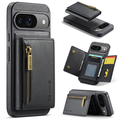 DG.MING M5 Series Zip RFID Multi Card Detachable Leather Phone Case, For Google Pixel 10 Pro XL, For Google Pixel 10 / Pixel 10 Pro, For Google Pixel 9 Pro XL, For Google Pixel 9 / 9 Pro, For Google Pixel 8 Pro, For Google Pixel 8
