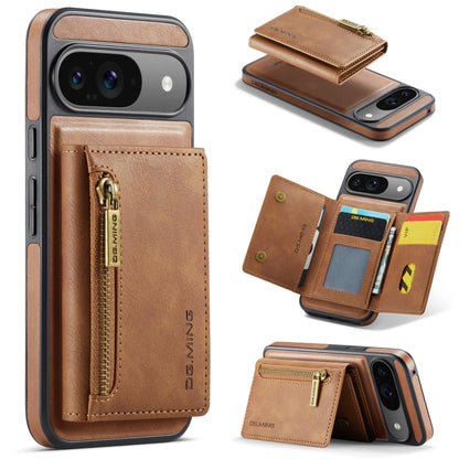 DG.MING M5 Series Zip RFID Multi Card Detachable Leather Phone Case, For Google Pixel 10 Pro XL, For Google Pixel 10 / Pixel 10 Pro, For Google Pixel 9 Pro XL, For Google Pixel 9 / 9 Pro, For Google Pixel 8 Pro, For Google Pixel 8