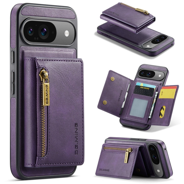 DG.MING M5 Series Zip RFID Multi Card Detachable Leather Phone Case, For Google Pixel 10 Pro XL, For Google Pixel 10 / Pixel 10 Pro, For Google Pixel 9 Pro XL, For Google Pixel 9 / 9 Pro, For Google Pixel 8 Pro, For Google Pixel 8
