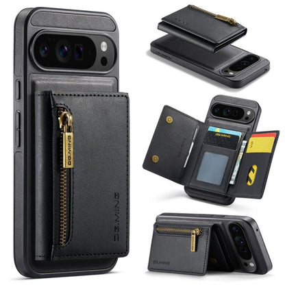 DG.MING M5 Series Zip RFID Multi Card Detachable Leather Phone Case, For Google Pixel 10 Pro XL, For Google Pixel 10 / Pixel 10 Pro, For Google Pixel 9 Pro XL, For Google Pixel 9 / 9 Pro, For Google Pixel 8 Pro, For Google Pixel 8