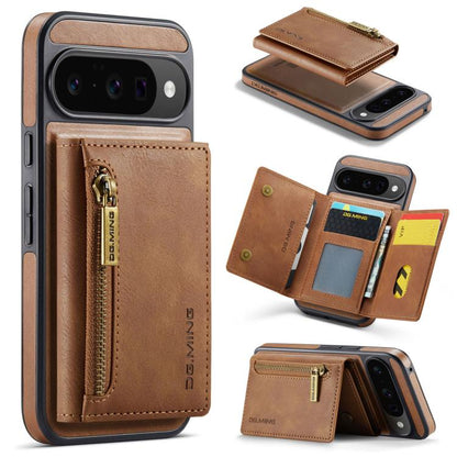 DG.MING M5 Series Zip RFID Multi Card Detachable Leather Phone Case, For Google Pixel 10 Pro XL, For Google Pixel 10 / Pixel 10 Pro, For Google Pixel 9 Pro XL, For Google Pixel 9 / 9 Pro, For Google Pixel 8 Pro, For Google Pixel 8