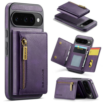 DG.MING M5 Series Zip RFID Multi Card Detachable Leather Phone Case, For Google Pixel 10 Pro XL, For Google Pixel 10 / Pixel 10 Pro, For Google Pixel 9 Pro XL, For Google Pixel 9 / 9 Pro, For Google Pixel 8 Pro, For Google Pixel 8