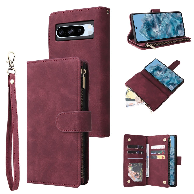 Multifunctional Multi-Card Wallet Phone Leather Case, For Google Pixel 11 Pro XL, For Google Pixel 11 / 11 Pro, For Google Pixel 10a, For Google Pixel 10 Pro XL, For Google Pixel 10 / 10 Pro, For Google Pixel 9a, For Google Pixel 9 Pro, For Google Pixe...