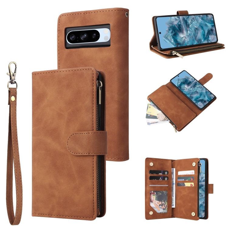 Multifunctional Multi-Card Wallet Phone Leather Case, For Google Pixel 11 Pro XL, For Google Pixel 11 / 11 Pro, For Google Pixel 10a, For Google Pixel 10 Pro XL, For Google Pixel 10 / 10 Pro, For Google Pixel 9a, For Google Pixel 9 Pro, For Google Pixe...