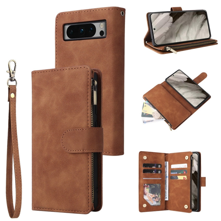Multifunctional Multi-Card Wallet Phone Leather Case, For Google Pixel 11 Pro XL, For Google Pixel 11 / 11 Pro, For Google Pixel 10a, For Google Pixel 10 Pro XL, For Google Pixel 10 / 10 Pro, For Google Pixel 9a, For Google Pixel 9 Pro, For Google Pixe...