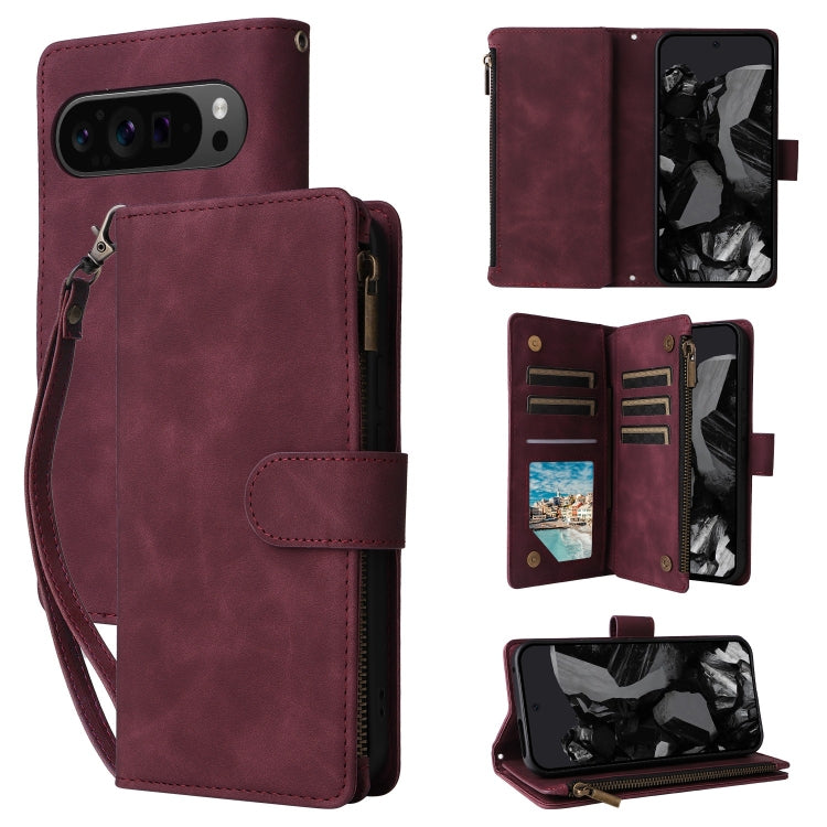 Multifunctional Multi-Card Wallet Phone Leather Case, For Google Pixel 11 Pro XL, For Google Pixel 11 / 11 Pro, For Google Pixel 10a, For Google Pixel 10 Pro XL, For Google Pixel 10 / 10 Pro, For Google Pixel 9a, For Google Pixel 9 Pro, For Google Pixe...