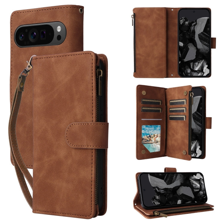 Multifunctional Multi-Card Wallet Phone Leather Case, For Google Pixel 11 Pro XL, For Google Pixel 11 / 11 Pro, For Google Pixel 10a, For Google Pixel 10 Pro XL, For Google Pixel 10 / 10 Pro, For Google Pixel 9a, For Google Pixel 9 Pro, For Google Pixe...