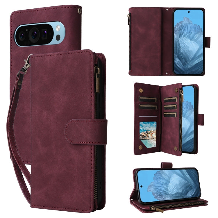 Multifunctional Multi-Card Wallet Phone Leather Case, For Google Pixel 11 Pro XL, For Google Pixel 11 / 11 Pro, For Google Pixel 10a, For Google Pixel 10 Pro XL, For Google Pixel 10 / 10 Pro, For Google Pixel 9a, For Google Pixel 9 Pro, For Google Pixe...
