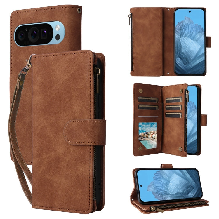 Multifunctional Multi-Card Wallet Phone Leather Case, For Google Pixel 11 Pro XL, For Google Pixel 11 / 11 Pro, For Google Pixel 10a, For Google Pixel 10 Pro XL, For Google Pixel 10 / 10 Pro, For Google Pixel 9a, For Google Pixel 9 Pro, For Google Pixe...