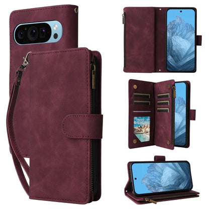 Multifunctional Multi-Card Wallet Phone Leather Case, For Google Pixel 11 Pro XL, For Google Pixel 11 / 11 Pro, For Google Pixel 10a, For Google Pixel 10 Pro XL, For Google Pixel 10 / 10 Pro, For Google Pixel 9a, For Google Pixel 9 Pro, For Google Pixe...