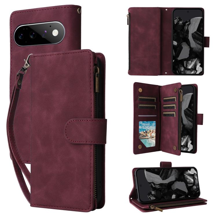 Multifunctional Multi-Card Wallet Phone Leather Case, For Google Pixel 11 Pro XL, For Google Pixel 11 / 11 Pro, For Google Pixel 10a, For Google Pixel 10 Pro XL, For Google Pixel 10 / 10 Pro, For Google Pixel 9a, For Google Pixel 9 Pro, For Google Pixe...