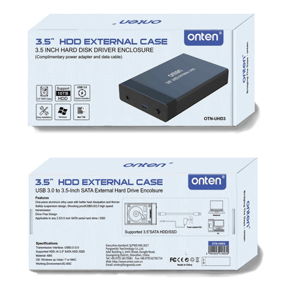 Onten UHD3 3.5 inch USB3.0 HDD External Hard Drive Enclosure, EU Plug, UK Plug, AU Plug