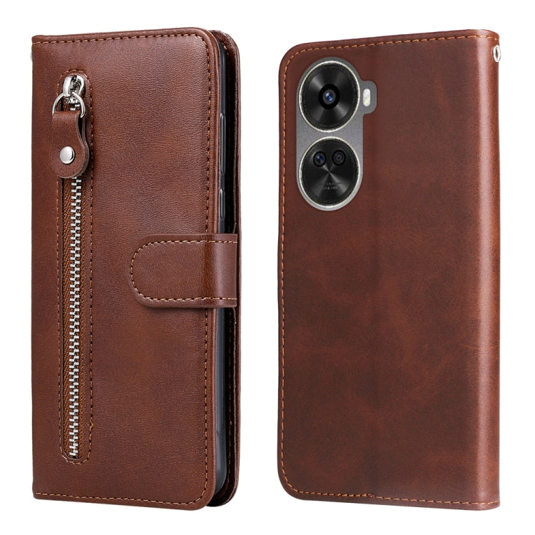 Fashion Calf Texture Zipper Leather Phone Case