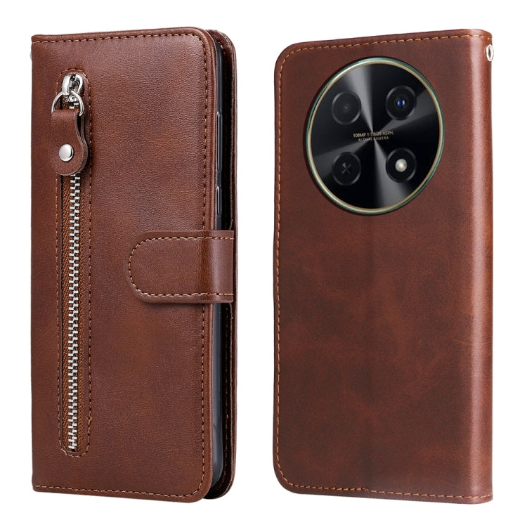 Fashion Calf Texture Zipper Leather Phone Case