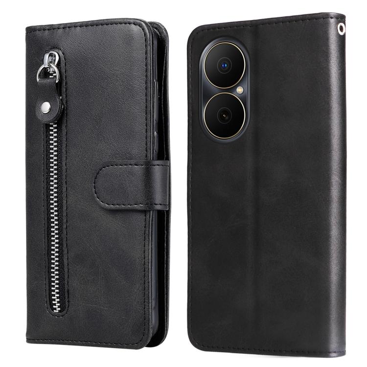 Fashion Calf Texture Zipper Leather Phone Case