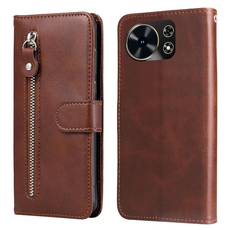 Fashion Calf Texture Zipper Leather Phone Case