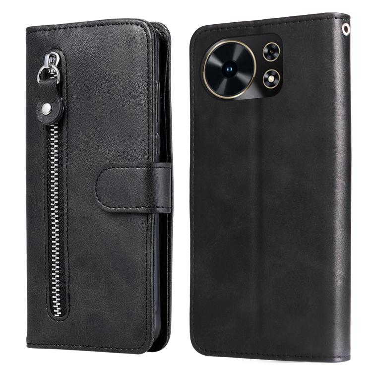 Fashion Calf Texture Zipper Leather Phone Case
