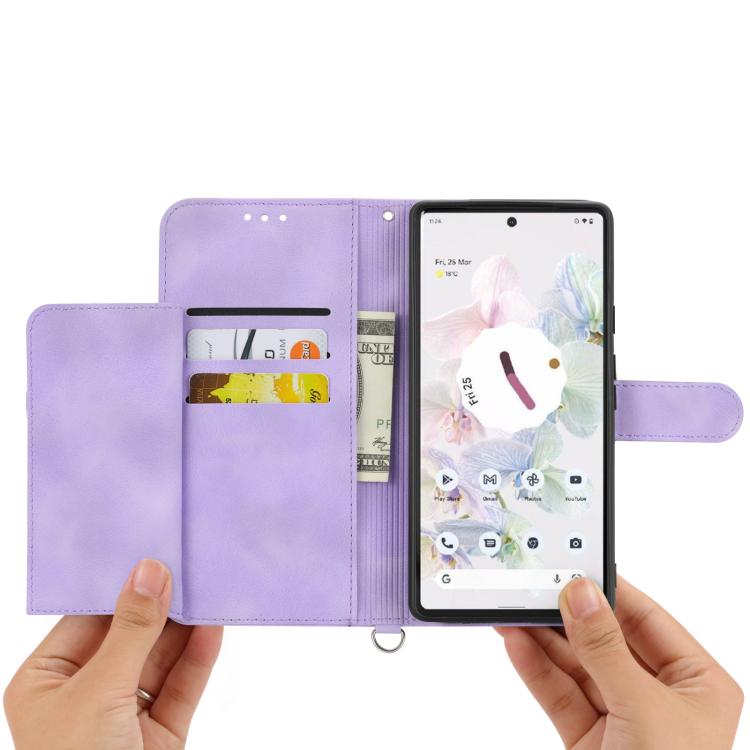 Skin Feel Flowers Embossed Wallet Leather Phone Case, For Google Pixel 11 Pro XL, For Google Pixel 11 / Pixel 11 Pro, For Google Pixel 10a, For Google Pixel 9a, For Google Pixel 9 Pro, For Google Pixel 9, For Google Pixel 8a