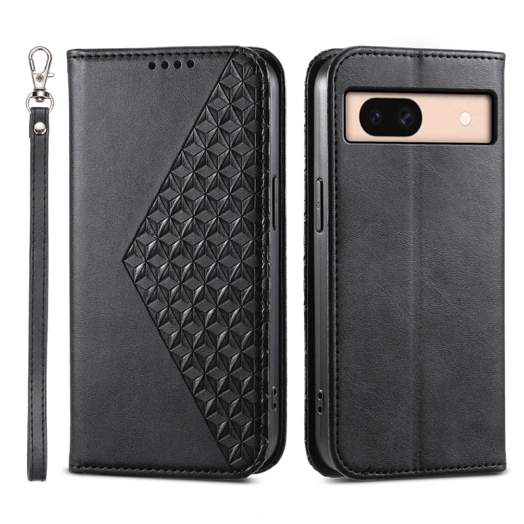 Cubic Grid Calf Texture Magnetic Leather Phone Case, For Google Pixel 11 Pro XL, For Google Pixel 11 / Pixel 11 Pro, For Google Pixel 10a, For Google Pixel 9a, For Google Pixel 9 Pro, For Google Pixel 9, For Google Pixel 8a