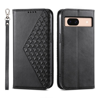 Cubic Grid Calf Texture Magnetic Leather Phone Case, For Google Pixel 11 Pro XL, For Google Pixel 11 / Pixel 11 Pro, For Google Pixel 10a, For Google Pixel 9a, For Google Pixel 9 Pro, For Google Pixel 9, For Google Pixel 8a