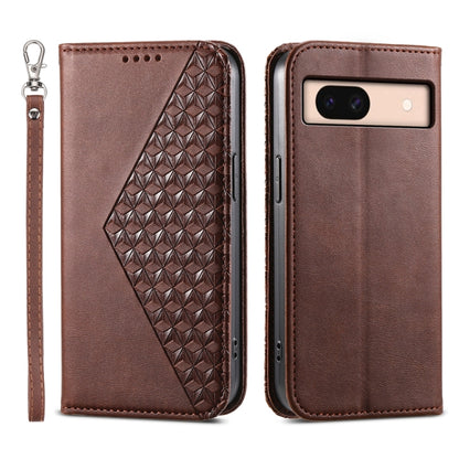 Cubic Grid Calf Texture Magnetic Leather Phone Case, For Google Pixel 11 Pro XL, For Google Pixel 11 / Pixel 11 Pro, For Google Pixel 10a, For Google Pixel 9a, For Google Pixel 9 Pro, For Google Pixel 9, For Google Pixel 8a