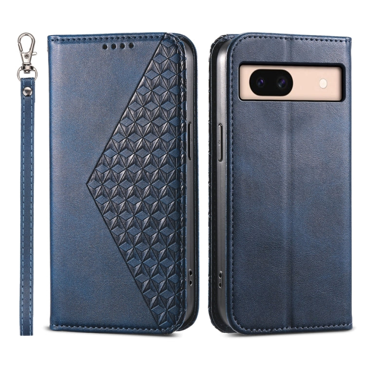 Cubic Grid Calf Texture Magnetic Leather Phone Case, For Google Pixel 11 Pro XL, For Google Pixel 11 / Pixel 11 Pro, For Google Pixel 10a, For Google Pixel 9a, For Google Pixel 9 Pro, For Google Pixel 9, For Google Pixel 8a