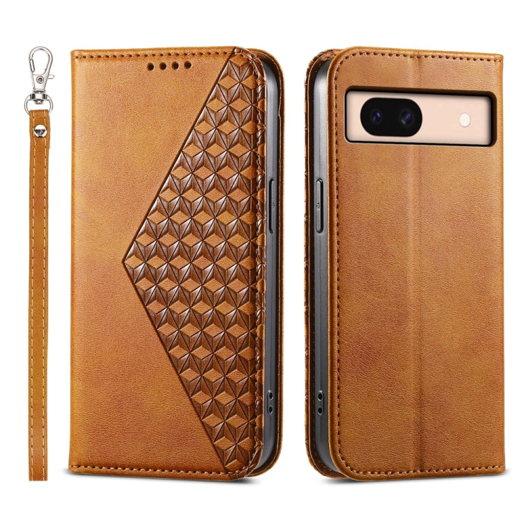 Cubic Grid Calf Texture Magnetic Leather Phone Case, For Google Pixel 11 Pro XL, For Google Pixel 11 / Pixel 11 Pro, For Google Pixel 10a, For Google Pixel 9a, For Google Pixel 9 Pro, For Google Pixel 9, For Google Pixel 8a