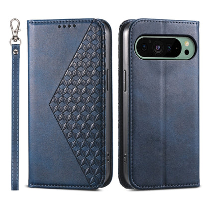 Cubic Grid Calf Texture Magnetic Leather Phone Case, For Google Pixel 11 Pro XL, For Google Pixel 11 / Pixel 11 Pro, For Google Pixel 10a, For Google Pixel 9a, For Google Pixel 9 Pro, For Google Pixel 9, For Google Pixel 8a