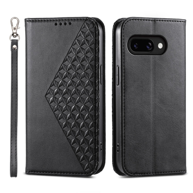 Cubic Grid Calf Texture Magnetic Leather Phone Case, For Google Pixel 11 Pro XL, For Google Pixel 11 / Pixel 11 Pro, For Google Pixel 10a, For Google Pixel 9a, For Google Pixel 9 Pro, For Google Pixel 9, For Google Pixel 8a