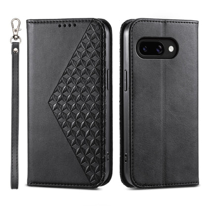 Cubic Grid Calf Texture Magnetic Leather Phone Case, For Google Pixel 11 Pro XL, For Google Pixel 11 / Pixel 11 Pro, For Google Pixel 10a, For Google Pixel 9a, For Google Pixel 9 Pro, For Google Pixel 9, For Google Pixel 8a