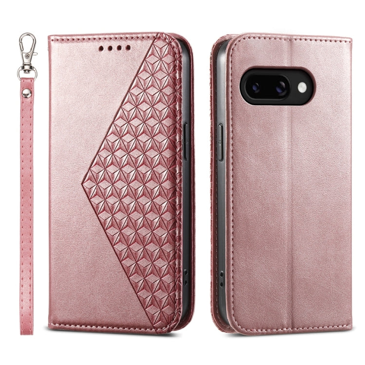 Cubic Grid Calf Texture Magnetic Leather Phone Case, For Google Pixel 11 Pro XL, For Google Pixel 11 / Pixel 11 Pro, For Google Pixel 10a, For Google Pixel 9a, For Google Pixel 9 Pro, For Google Pixel 9, For Google Pixel 8a