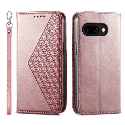 Cubic Grid Calf Texture Magnetic Leather Phone Case, For Google Pixel 11 Pro XL, For Google Pixel 11 / Pixel 11 Pro, For Google Pixel 10a, For Google Pixel 9a, For Google Pixel 9 Pro, For Google Pixel 9, For Google Pixel 8a