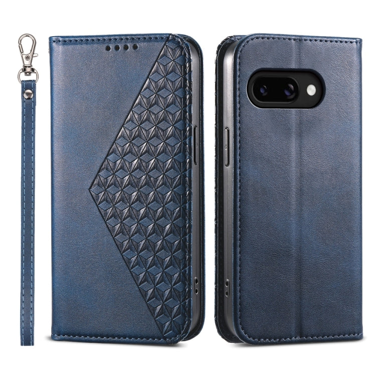 Cubic Grid Calf Texture Magnetic Leather Phone Case, For Google Pixel 11 Pro XL, For Google Pixel 11 / Pixel 11 Pro, For Google Pixel 10a, For Google Pixel 9a, For Google Pixel 9 Pro, For Google Pixel 9, For Google Pixel 8a