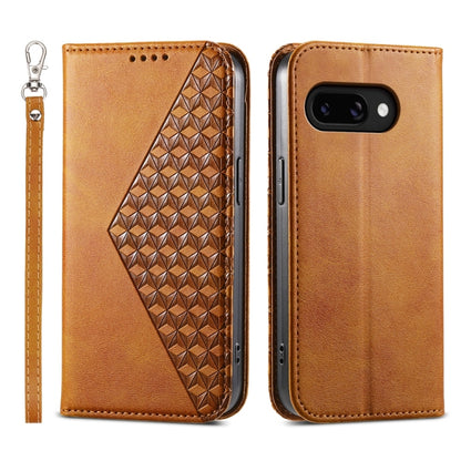 Cubic Grid Calf Texture Magnetic Leather Phone Case, For Google Pixel 11 Pro XL, For Google Pixel 11 / Pixel 11 Pro, For Google Pixel 10a, For Google Pixel 9a, For Google Pixel 9 Pro, For Google Pixel 9, For Google Pixel 8a