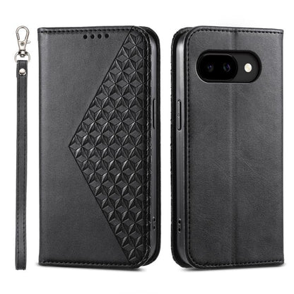 Cubic Grid Calf Texture Magnetic Leather Phone Case, For Google Pixel 11 Pro XL, For Google Pixel 11 / Pixel 11 Pro, For Google Pixel 10a, For Google Pixel 9a, For Google Pixel 9 Pro, For Google Pixel 9, For Google Pixel 8a