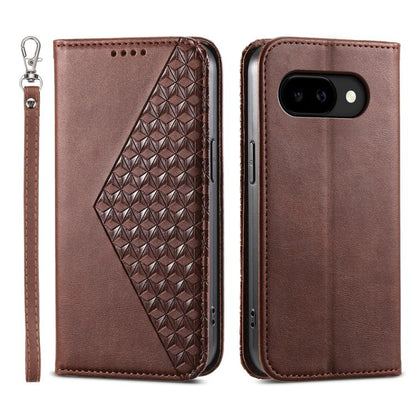 Cubic Grid Calf Texture Magnetic Leather Phone Case, For Google Pixel 11 Pro XL, For Google Pixel 11 / Pixel 11 Pro, For Google Pixel 10a, For Google Pixel 9a, For Google Pixel 9 Pro, For Google Pixel 9, For Google Pixel 8a