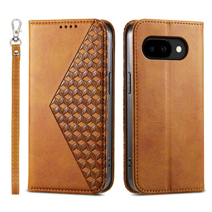 Cubic Grid Calf Texture Magnetic Leather Phone Case, For Google Pixel 11 Pro XL, For Google Pixel 11 / Pixel 11 Pro, For Google Pixel 10a, For Google Pixel 9a, For Google Pixel 9 Pro, For Google Pixel 9, For Google Pixel 8a