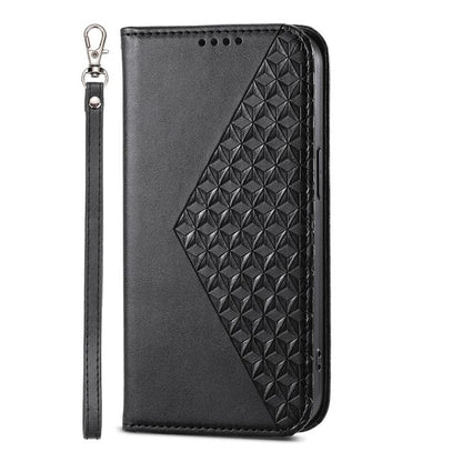 Cubic Grid Calf Texture Magnetic Leather Phone Case, For Google Pixel 11 Pro XL, For Google Pixel 11 / Pixel 11 Pro, For Google Pixel 10a, For Google Pixel 9a, For Google Pixel 9 Pro, For Google Pixel 9, For Google Pixel 8a