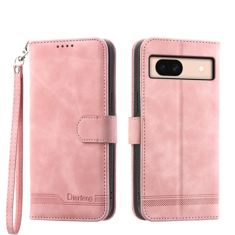 Dierfeng Dream Line TPU Hybrid PU Leather Phone Case, For Google Pixel 11 Pro XL, For Google Pixel 11 / Pixel 11 Pro, For Google Pixel 10a, For Google Pixel 9a, For Google Pixel 9 Pro, For Google Pixel 9, For Google Pixel 8a
