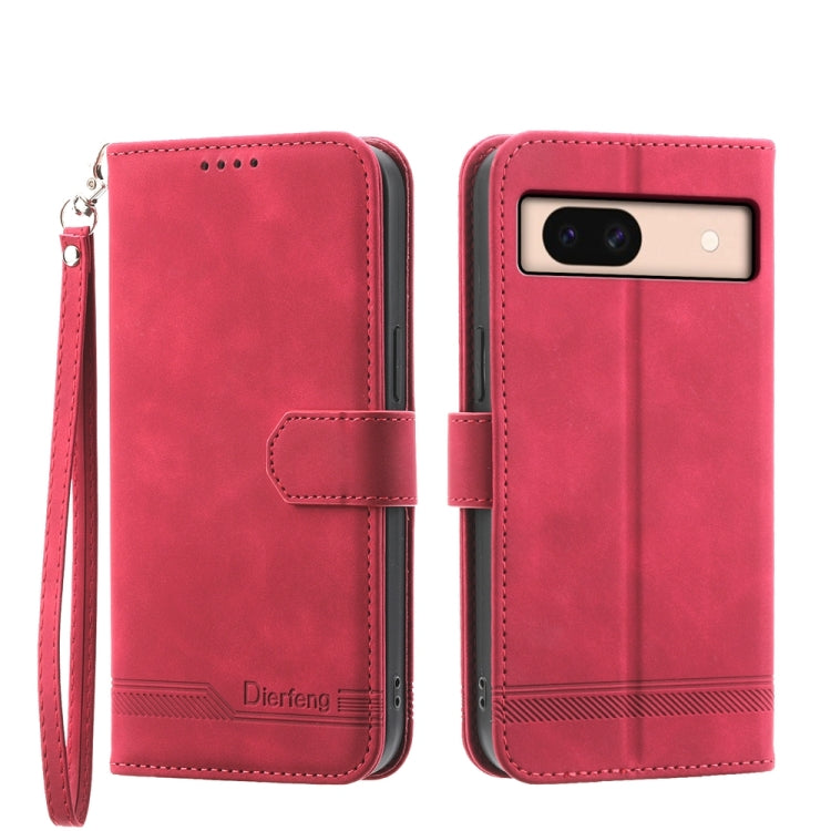 Dierfeng Dream Line TPU Hybrid PU Leather Phone Case, For Google Pixel 11 Pro XL, For Google Pixel 11 / Pixel 11 Pro, For Google Pixel 10a, For Google Pixel 9a, For Google Pixel 9 Pro, For Google Pixel 9, For Google Pixel 8a