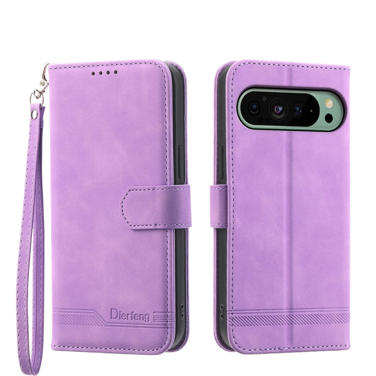 Dierfeng Dream Line TPU Hybrid PU Leather Phone Case, For Google Pixel 11 Pro XL, For Google Pixel 11 / Pixel 11 Pro, For Google Pixel 10a, For Google Pixel 9a, For Google Pixel 9 Pro, For Google Pixel 9, For Google Pixel 8a