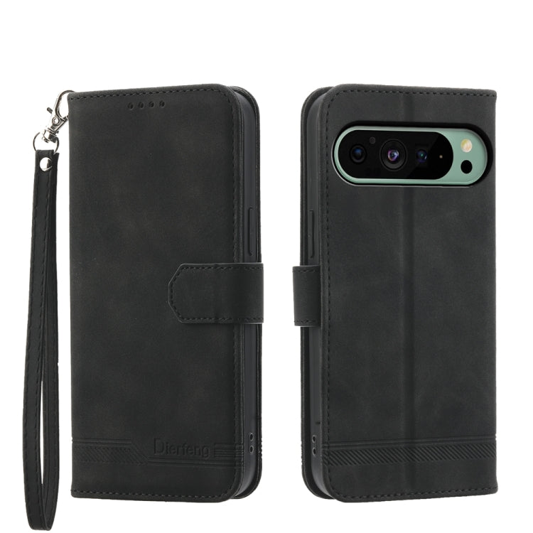 Dierfeng Dream Line TPU Hybrid PU Leather Phone Case, For Google Pixel 11 Pro XL, For Google Pixel 11 / Pixel 11 Pro, For Google Pixel 10a, For Google Pixel 9a, For Google Pixel 9 Pro, For Google Pixel 9, For Google Pixel 8a
