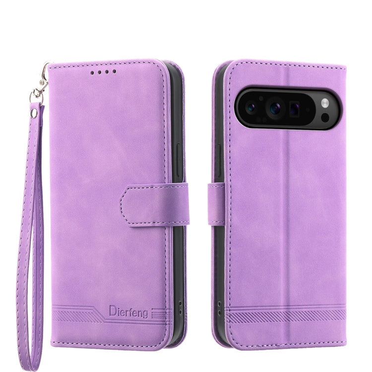 Dierfeng Dream Line TPU Hybrid PU Leather Phone Case, For Google Pixel 11 Pro XL, For Google Pixel 11 / Pixel 11 Pro, For Google Pixel 10a, For Google Pixel 9a, For Google Pixel 9 Pro, For Google Pixel 9, For Google Pixel 8a
