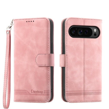 Dierfeng Dream Line TPU Hybrid PU Leather Phone Case, For Google Pixel 11 Pro XL, For Google Pixel 11 / Pixel 11 Pro, For Google Pixel 10a, For Google Pixel 9a, For Google Pixel 9 Pro, For Google Pixel 9, For Google Pixel 8a