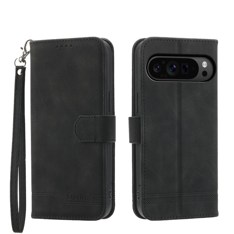 Dierfeng Dream Line TPU Hybrid PU Leather Phone Case, For Google Pixel 11 Pro XL, For Google Pixel 11 / Pixel 11 Pro, For Google Pixel 10a, For Google Pixel 9a, For Google Pixel 9 Pro, For Google Pixel 9, For Google Pixel 8a