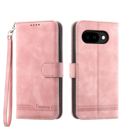 Dierfeng Dream Line TPU Hybrid PU Leather Phone Case, For Google Pixel 11 Pro XL, For Google Pixel 11 / Pixel 11 Pro, For Google Pixel 10a, For Google Pixel 9a, For Google Pixel 9 Pro, For Google Pixel 9, For Google Pixel 8a