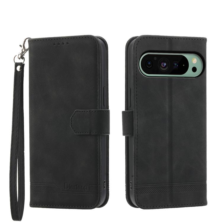 Dierfeng Dream Line TPU Hybrid PU Leather Phone Case, For Google Pixel 11 Pro XL, For Google Pixel 11 / Pixel 11 Pro, For Google Pixel 10a, For Google Pixel 9a, For Google Pixel 9 Pro, For Google Pixel 9, For Google Pixel 8a