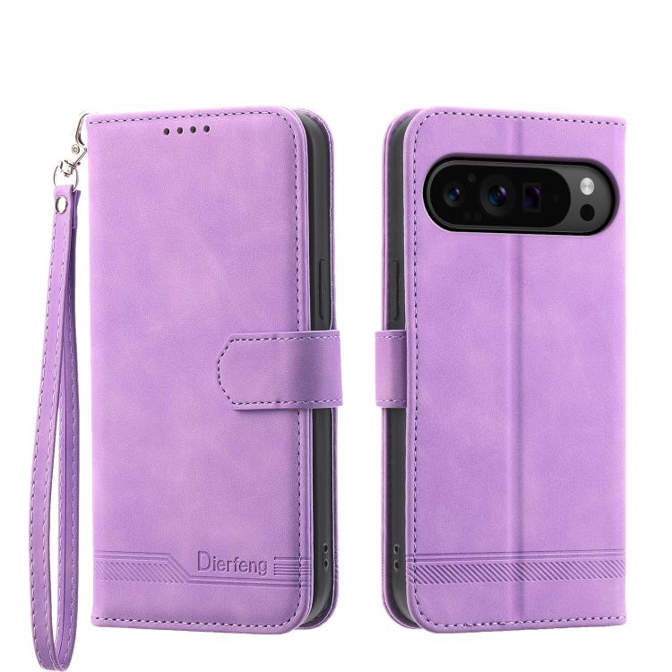 Dierfeng Dream Line TPU Hybrid PU Leather Phone Case, For Google Pixel 11 Pro XL, For Google Pixel 11 / Pixel 11 Pro, For Google Pixel 10a, For Google Pixel 9a, For Google Pixel 9 Pro, For Google Pixel 9, For Google Pixel 8a